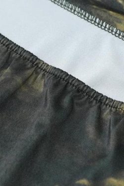 Grunge Snake Lace Up Top - Retro Y2K Fashion, 90s Style, Perfect for Y2K Outfits