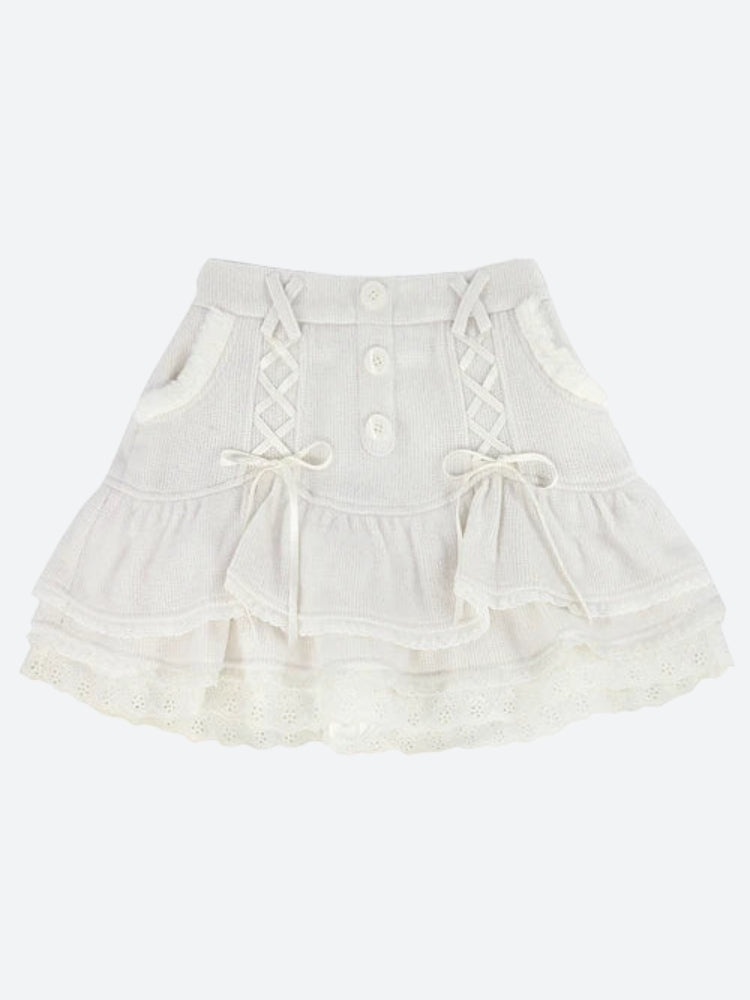 Kawaii Ruffled Layered Lace Mini Skirt - Y2K Summer Retro Style Grunge Outfit Kawaii Ruffled Layered Lace Mini Skirt - Y2K Summer Retro Style Grunge Outfit