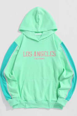 Los Angeles Retro Style Y2K Couple Hoodie - Perfect for 90s and Grunge Outfits