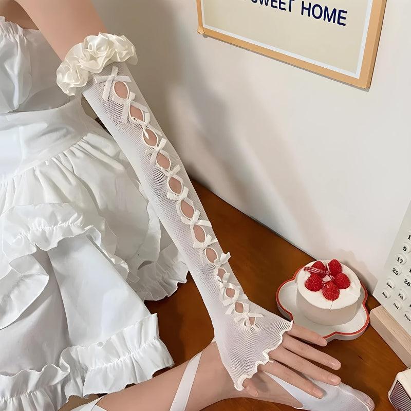 Retro Coquette Gloves - Perfect for Y2K and 90s Fashion Outfits Retro Coquette Gloves - Perfect for Y2K and 90s Fashion Outfits