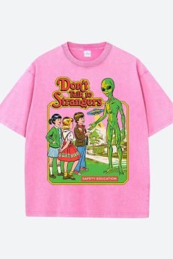 Retro Y2K 'Don't Talk To Strangers' Tee - Perfect for 90s and Grunge Outfits
