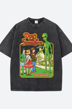 Retro Y2K 'Don't Talk To Strangers' Tee - Perfect for 90s and Grunge Outfits