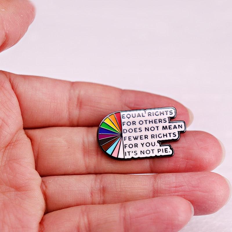 Retro Y2K Grunge Equal Rights Pins - Perfect for 90s Fashion and Y2K Outfits Retro Y2K Grunge Equal Rights Pins - Perfect for 90s Fashion and Y2K Outfits