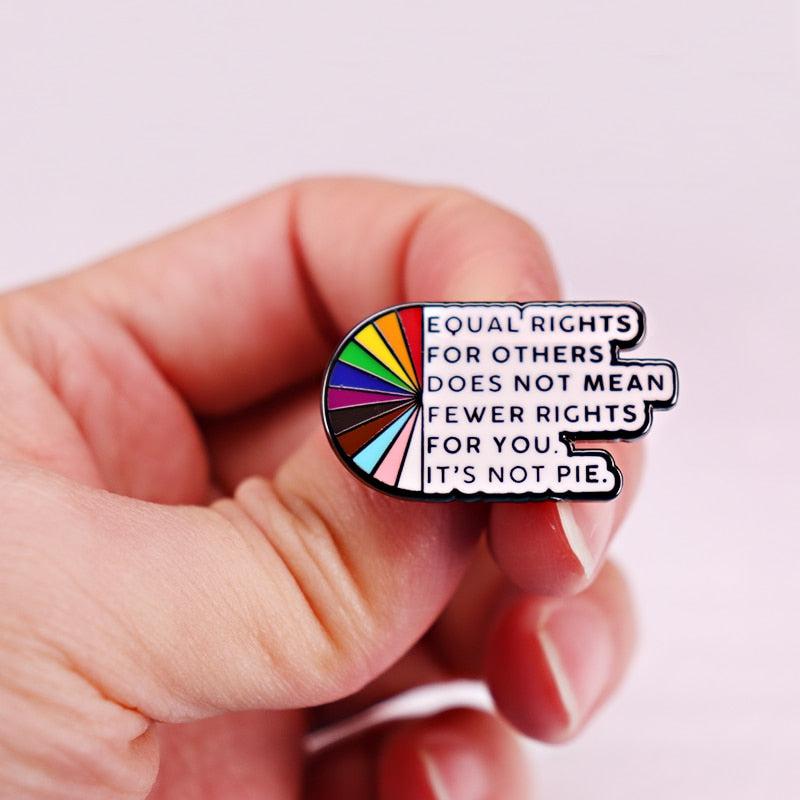 Retro Y2K Grunge Equal Rights Pins - Perfect for 90s Fashion and Y2K Outfits Retro Y2K Grunge Equal Rights Pins - Perfect for 90s Fashion and Y2K Outfits