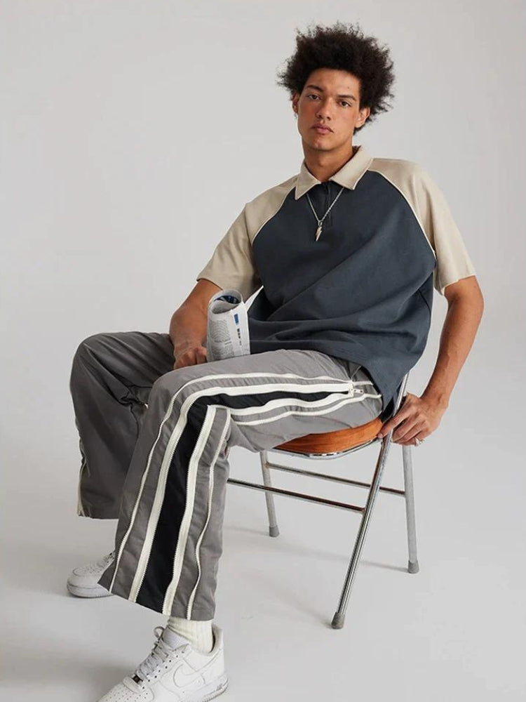 Vintage Half Zip-Up Polo Tee - Retro Y2K Fashion, 90s Style Grunge Outfit Vintage Half Zip-Up Polo Tee - Retro Y2K Fashion, 90s Style Grunge Outfit