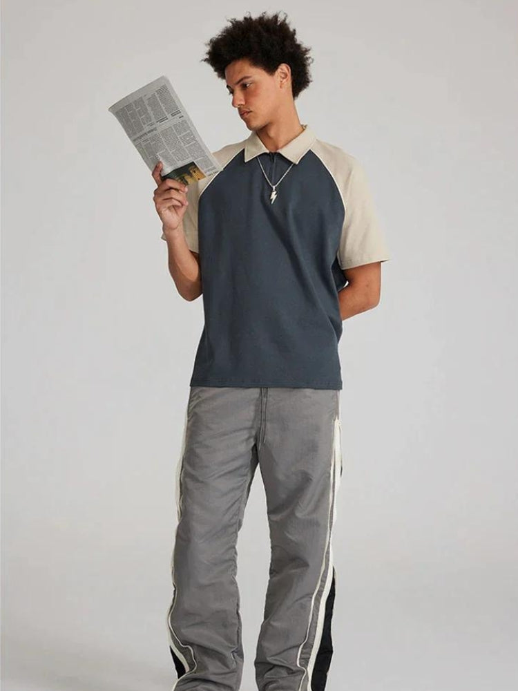 Vintage Half Zip-Up Polo Tee - Retro Y2K Fashion, 90s Style Grunge Outfit Vintage Half Zip-Up Polo Tee - Retro Y2K Fashion, 90s Style Grunge Outfit