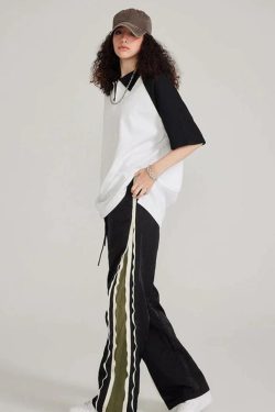 Vintage Half Zip-Up Polo Tee - Retro Y2K Fashion, 90s Style Grunge Outfit