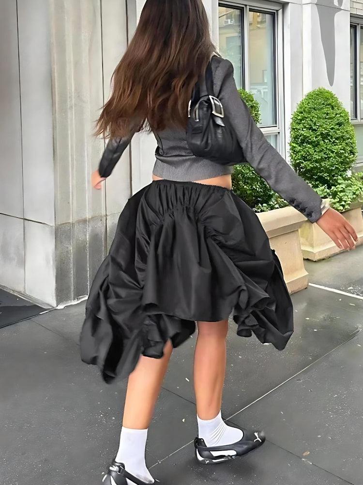 Y2K Asymmetric Ruched Mini Skirt - Retro Style 90s Fashion for Trendy Summer Outfits Y2K Asymmetric Ruched Mini Skirt - Retro Style 90s Fashion for Trendy Summer Outfits