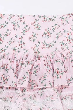 Y2K Coquette Floral Ruffled Mini Skirt - Retro 90s Summer Fashion