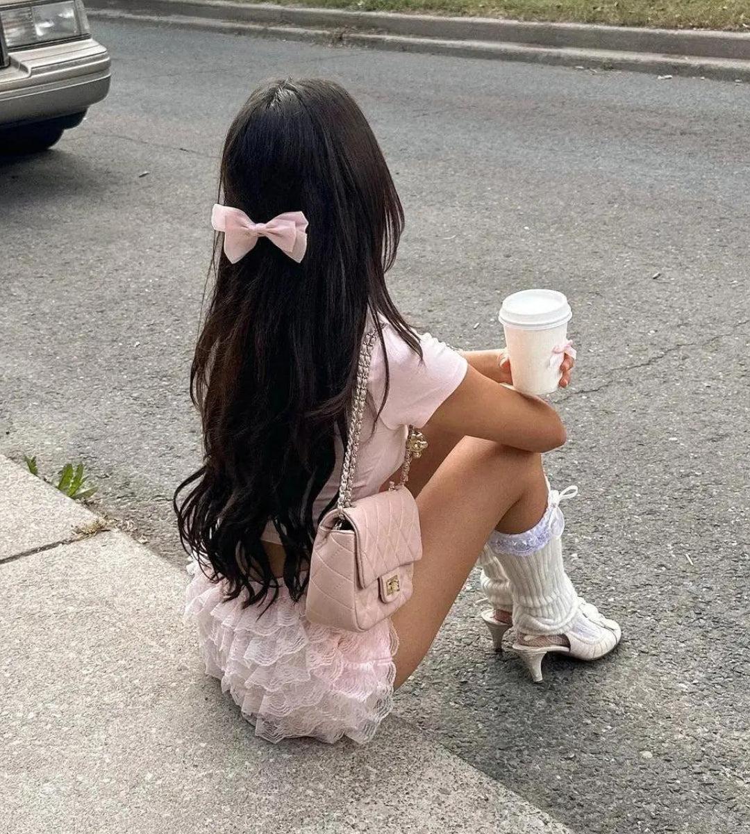 Y2K Coquette Lace Ruffled Shorts - Retro 90s Summer Fashion