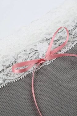 Y2K Coquette Off Shoulder Lace Top - Retro 90s Fashion Grunge Style