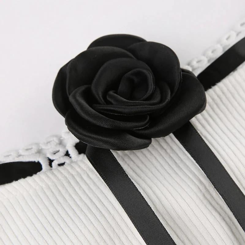 Y2K Coquette Rose Corduroy Mini Dress - Retro Style Douyin Fashion Y2K Coquette Rose Corduroy Mini Dress - Retro Style Douyin Fashion