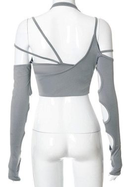 Y2K Cut-Out Halter Top - Retro Style 90s Fashion for Trendy Summer Outfits