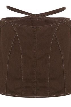 Y2K Fairy Grunge Lace Up Mini Skort - Retro 90s Style Y2K Summer Outfit