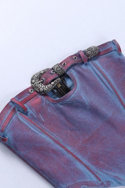 Y2K Fashion Belted Tube Top - Retro Style Grunge Outfit Essential