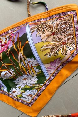 Y2K Floral Bandana Scarf Bikini Set - Retro Indie Summer Swimwear