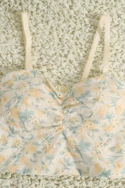 Y2K Floral Cottagecore Crop Top - Retro Style Summer Fashion