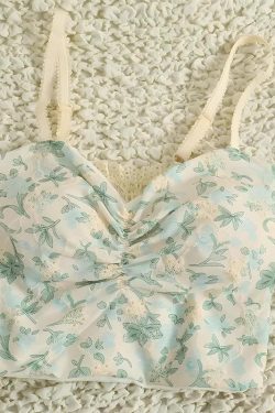 Y2K Floral Cottagecore Crop Top - Retro Style Summer Fashion