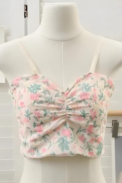 Y2K Floral Cottagecore Crop Top - Retro Style Summer Fashion