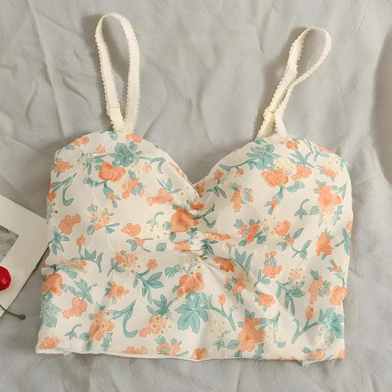 Y2K Floral Cottagecore Crop Top - Retro Style Summer Fashion