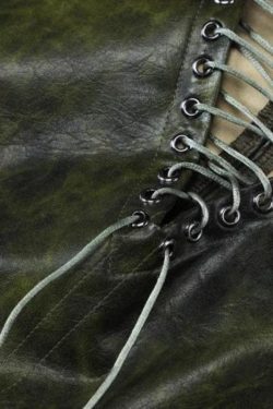 Y2K Grunge Baddie Leaf Lace Up Split Maxi Skirt - Retro 90s Fashion Statement