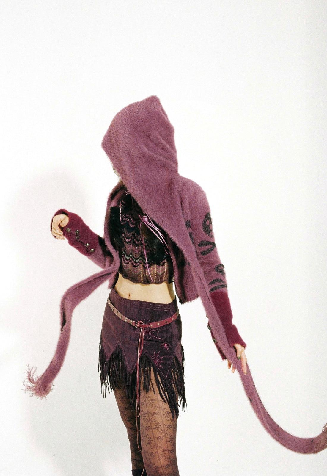 Y2K Grunge Gothic Skull Hooded Cardigan - Retro 90s Fashion Statement Y2K Grunge Gothic Skull Hooded Cardigan - Retro 90s Fashion Statement