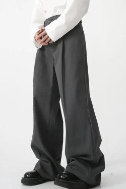 Y2K High Waist Baggy Pants - Retro 90s Grunge Style