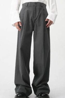 Y2K High Waist Baggy Pants - Retro 90s Grunge Style
