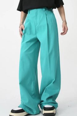 Y2K High Waist Baggy Pants - Retro 90s Grunge Style