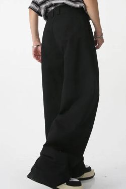 Y2K High Waist Baggy Pants - Retro 90s Grunge Style