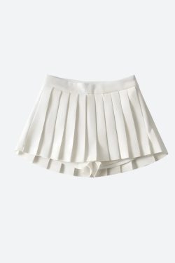 Y2K Pleated Mini School Skort - Retro 90s Fashion Grunge Outfit