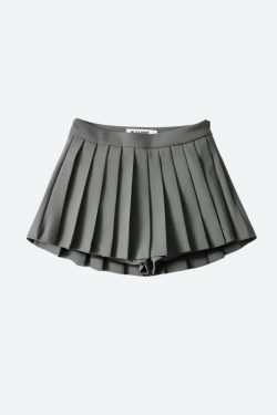Y2K Pleated Mini School Skort - Retro 90s Fashion Grunge Outfit