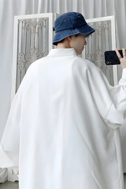 Y2K Retro Chain Detailed Long Sleeve Shirt - Perfect for Grunge and 90s Fashion