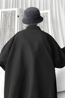 Y2K Retro Chain Detailed Long Sleeve Shirt - Perfect for Grunge and 90s Fashion