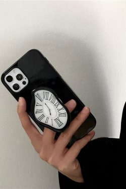 Y2K Retro Salvador Dali Melting Clock Phone Case - Unique 90s Grunge Style Accessory