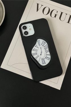 Y2K Retro Salvador Dali Melting Clock Phone Case - Unique 90s Grunge Style Accessory