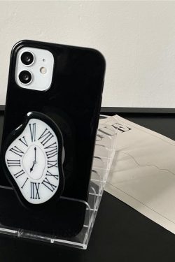 Y2K Retro Salvador Dali Melting Clock Phone Case - Unique 90s Grunge Style Accessory