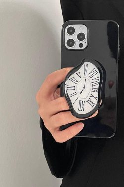 Y2K Retro Salvador Dali Melting Clock Phone Case - Unique 90s Grunge Style Accessory