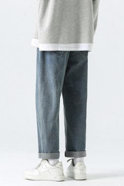 Y2K Retro Soft Boy Baggy Jeans - Perfect for 90s and Grunge Outfits