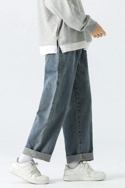 Y2K Retro Soft Boy Baggy Jeans - Perfect for 90s and Grunge Outfits