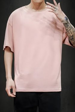 Y2K Retro Soft Boy Crew Neck Basic Tee - Perfect for 90s and Grunge Outfits