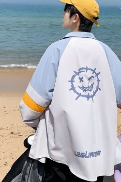 Y2K Retro Soft Boy Smiley Pastel Shirt - Perfect for 90s and Y2K Summer Outfits