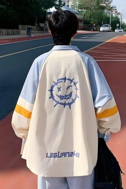 Y2K Retro Soft Boy Smiley Pastel Shirt - Perfect for 90s and Y2K Summer Outfits