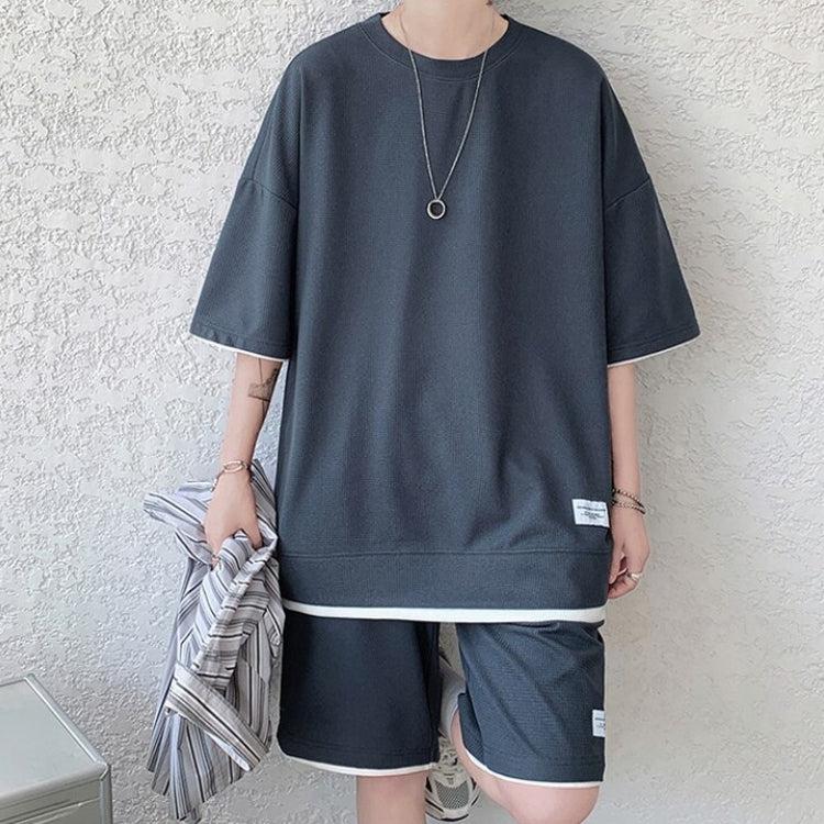 Y2K Retro Soft Boy Sweatshirt & Sweatshorts Two Piece Set - Perfect Y2K Summer Outfit