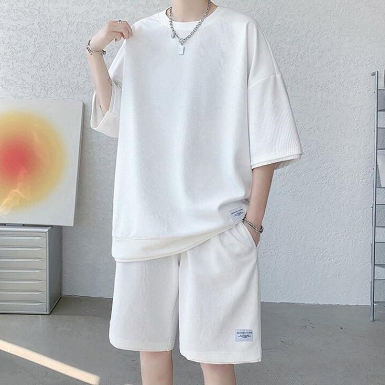 Y2K Retro Soft Boy Sweatshirt & Sweatshorts Two Piece Set - Perfect Y2K Summer Outfit