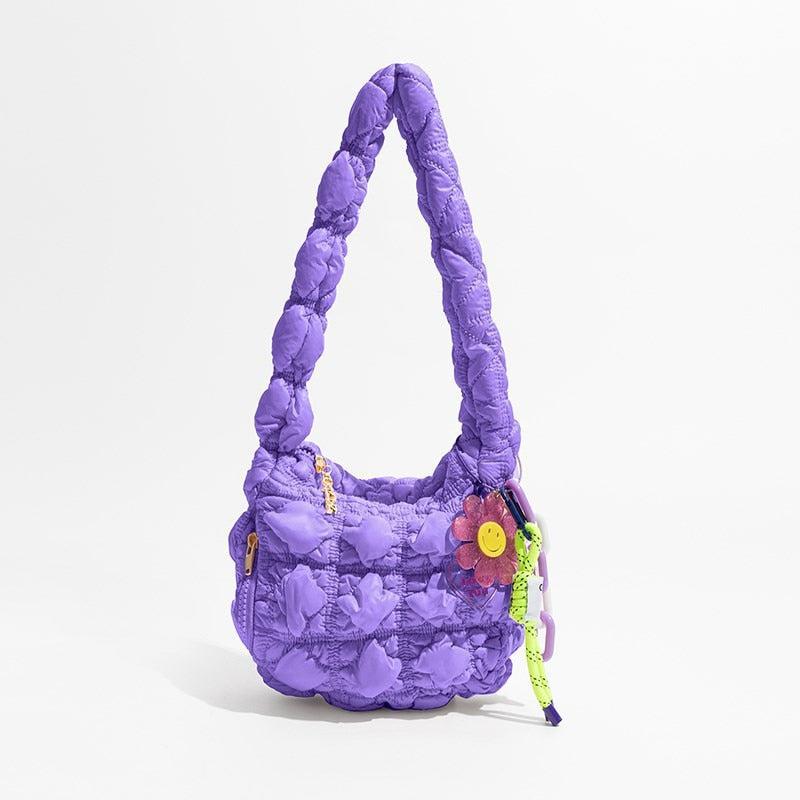 Y2K Retro Soft Girl Quilted Handbag - Perfect for 90s and Y2K Fashion Outfits Y2K Retro Soft Girl Quilted Handbag - Perfect for 90s and Y2K Fashion Outfits