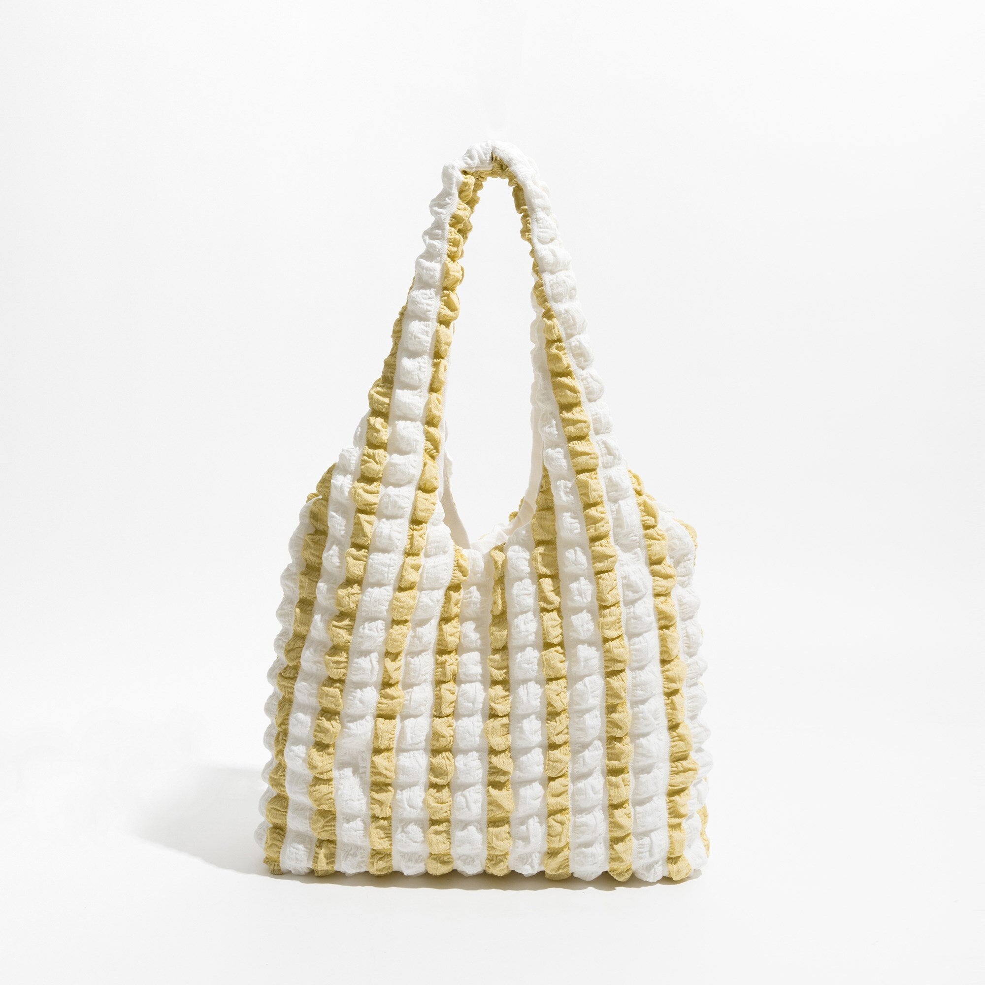 Y2K Retro Soft Girl Quilted Striped Handbag - Perfect for 90s and Y2K Fashion Outfits