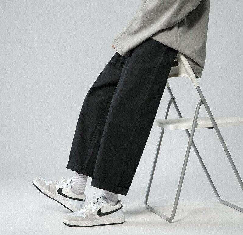 Y2K Retro Style Soft Boy Elastic Waist Straight Leg Pants - Perfect 90s Grunge Outfits Y2K Retro Style Soft Boy Elastic Waist Straight Leg Pants - Perfect 90s Grunge Outfits