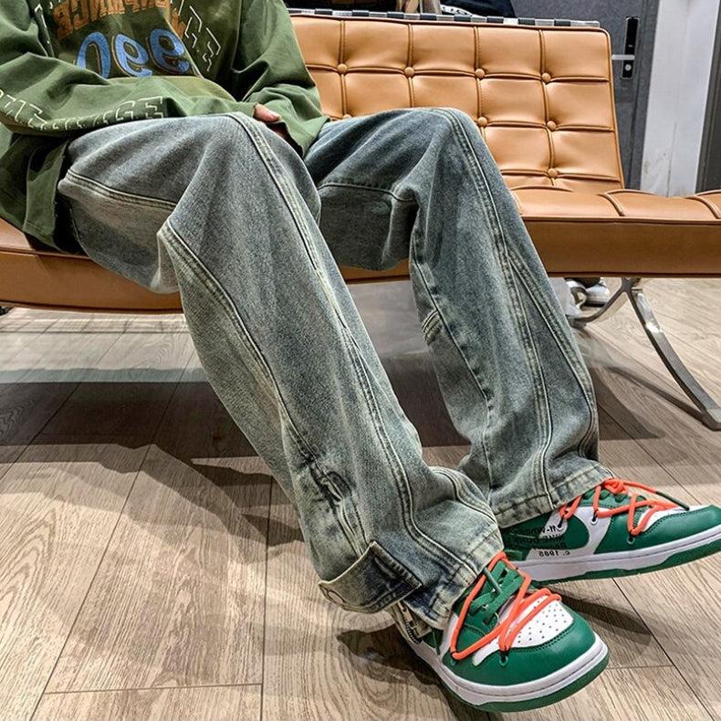 Y2K Retro Style Straight Leg Baggy Jeans - Perfect for 90s and Grunge Outfits Y2K Retro Style Straight Leg Baggy Jeans - Perfect for 90s and Grunge Outfits