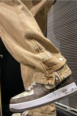 Y2K Retro Style Straight Leg Baggy Jeans - Perfect for 90s and Grunge Outfits